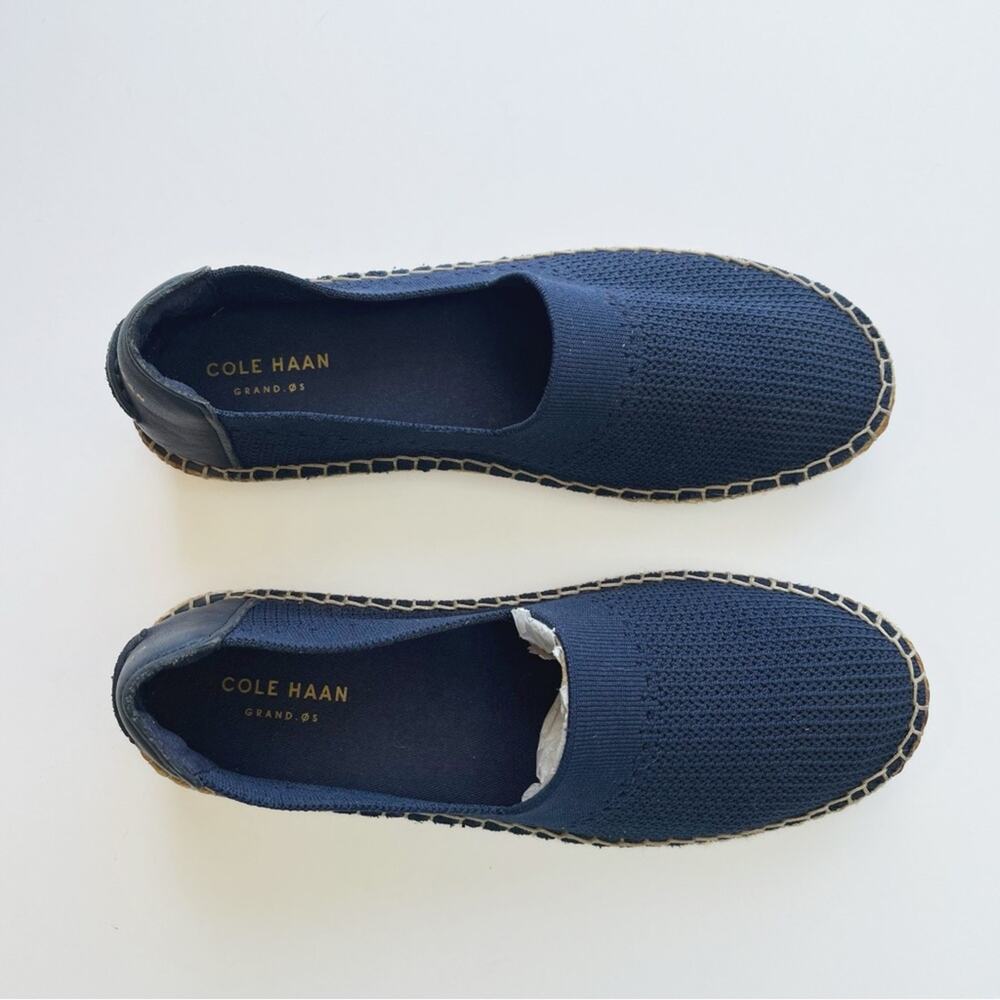 Cole Haan Cloudfeel Stitchlite Espadrille Slip-On Loafers Marine Blue - Picture 7 of 7